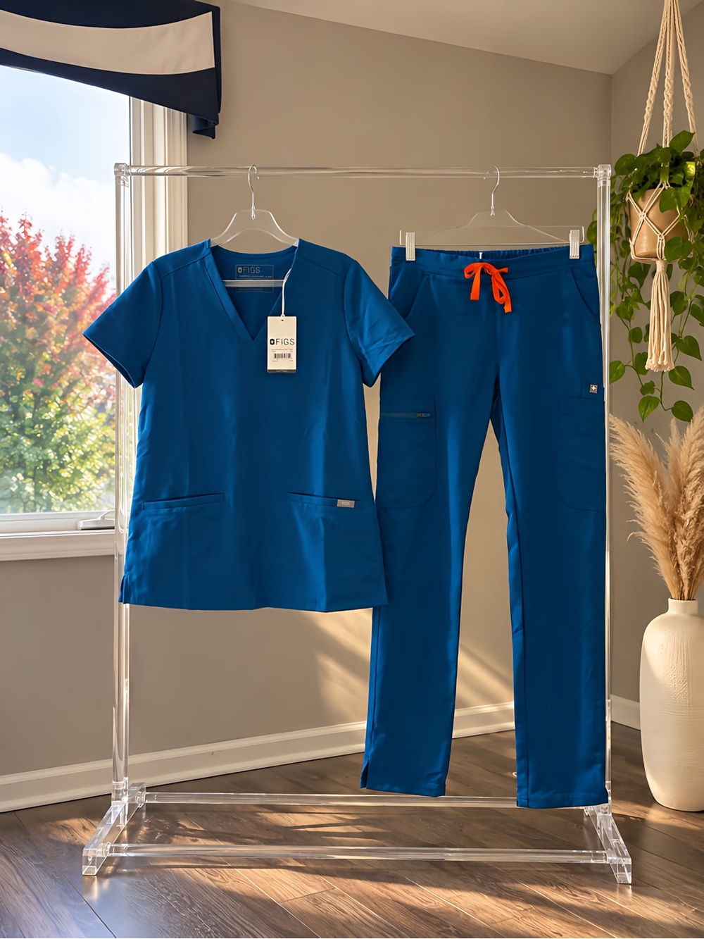 NWT| FIGS Discontinued Alps Blue Scrub Set | XXS | Casma + Yola Skinny